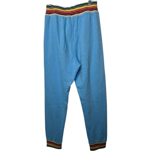Aviator Nation Sky Blue 5 STRIPE SWEATPANTS Size S Joggers Athleisure Casual - Picture 6 of 10